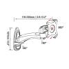 Aluminum Alloy 15"-27" LCD LED Monitor Holder Rotary Revolving TV Wall Mount Rack Monitor Support Max.Load 8KGS view 4