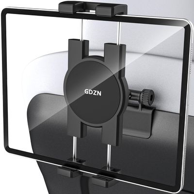 GDZN Tesla Back Seat Tablet Holder, 1-Second Install Seat-Back Wedge Mount for Model 3/Y, Metal Ball Head 360 Rotation iPad Holder for Kids Travel, Fits 4.7-13" iPad Pro/Air/Mini, Galaxy Tab, iPhone
