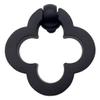 JCAKES Drawer Knob Flower Ring Drawer Pull Clover Matte Black Drop Pull Floral Cabinet Door Knob Pulls Handle Dresser Knobs Rings Drawer Handles Kitchen Hardware view 1