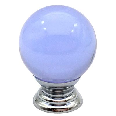 JCAKES Blue Glass Knob Drawer Pull Chrome Polished Cabinet Knobs Dresser Pulls Handle Kitchen Door Knob Hardware Diameter 1.2 (Color : Purple)