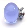 JCAKES Blue Glass Knob Drawer Pull Chrome Polished Cabinet Knobs Dresser Pulls Handle Kitchen Door Knob Hardware Diameter 1.2 (Color : Purple) view 3