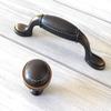 JCAKES 3.75" C-C Drawer Pull Handles Cabinet Knobs Dresser Pull Kitchen Door Handles Ceramic Coffee Brown Gold Bronze Hardware Porcelain 3 3/4" 96 mm Centers/C-C:3.75" (Size : Dia: 1.25" (33 mm)) view 4