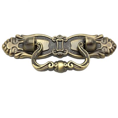 JCAKES 3 3/4" C-C Vintage Look Antique Bronze Bail Drawer Pull Back Plate Drop Swing Handles Cabinet Knob Hardware 96 mm 3.75" Centers/C-C:3.75" (Size : L: 4.5" (115 mm)/C-C: 2.5" (64 mm))
