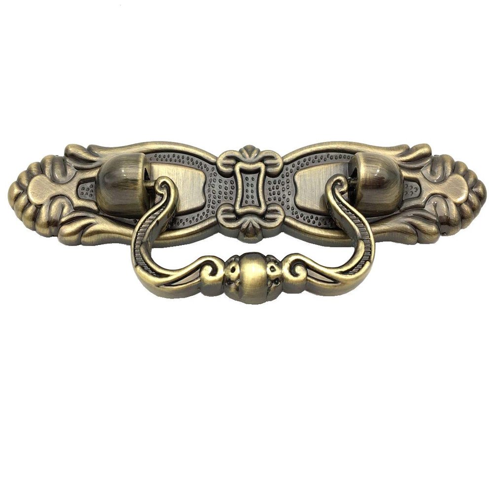 JCAKES 3 3/4" C-C Vintage Look Antique Bronze Bail Drawer Pull Back Plate Drop Swing Handles Cabinet Knob Hardware 96 mm 3.75" Centers/C-C:3.75" (Size : L: 4.5" (115 mm)/C-C: 2.5" (64 mm))