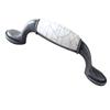 5" C-C Porcelain Cabinet Pull Handle Knob Drawer Pull White Crackle Antique Pewter Knob Handle Dresser Pulls Kitchen Handles Hardware 128 mm Centers /C-C:5" {128 mm) ( Size : L:5.6" (143 mm)/C-C: 3.75 view 1