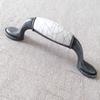 5" C-C Porcelain Cabinet Pull Handle Knob Drawer Pull White Crackle Antique Pewter Knob Handle Dresser Pulls Kitchen Handles Hardware 128 mm Centers /C-C:5" {128 mm) ( Size : L:5.6" (143 mm)/C-C: 3.75 view 2