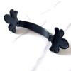 JCAKES 2.5" C-C Fleur De Lis Black Cabinet Pull Handle Knob Dresser Knob Drawer Handle Dresser Pulls Kitchen Door Handles Hardware 64 mm Centers view 4