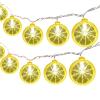 Bokoiuu 8.5FT 3D Lemon Outdoor String Lights, 10 LED Bulbs, Plug in view 1