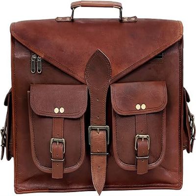 16inch brown Leather Laptop Messenger Bag Office Briefcase Crossbody Travel Bag For Men And Women College Bag Office Laptop Bag
