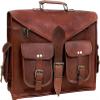 16inch brown Leather Laptop Messenger Bag Office Briefcase Crossbody Travel Bag For Men And Women College Bag Office Laptop Bag view 4