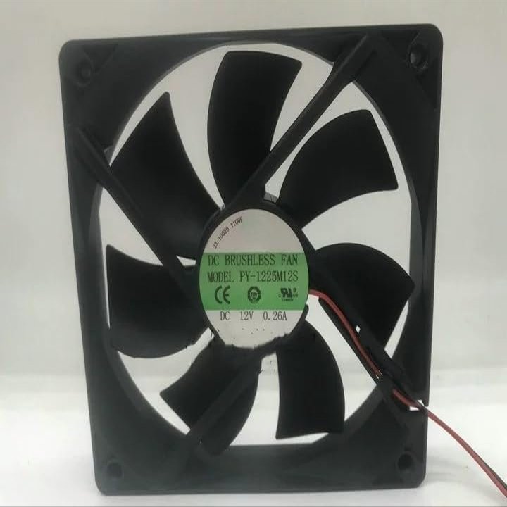 Beautyrankle Fan for POWERYEAR PY-1225M12S DC12V 0.26A 12CM 12025 Computer Fan 2-Wire
