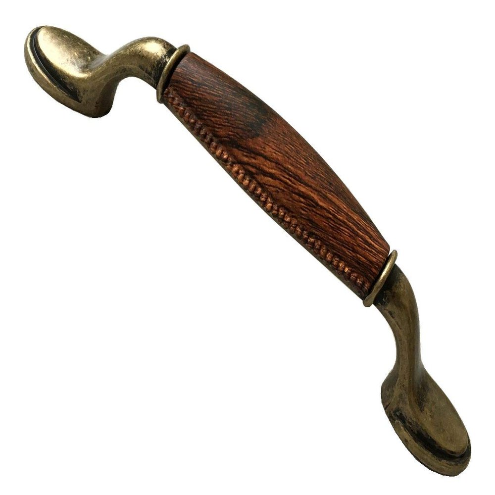 JCAKES 3.75" 5" C-C Wood Look Cabinet Pull Handle Knob Drawer Pull Antique Bronze Oval Knob Handle Dresser Pulls Kitchen Handles Hardware 96 128 mm Centers (Size : L:7" (170 mm)/C-C: 5" (128 mm))