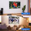100" Projector Screen with Stand, Outdoor Indoor Projector Screen Portable, 16:9 4K HD Projection Screen,Easy Setup and Carrying, Wrinkle-Free, for Home Cinema, Backyard Party view 2
