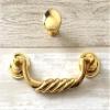 JCAKES 4.5" C-C Polished Gold Silver Bail Drawer Pull Drop Swing Handles Dresser Pulls Cabinet Knob Hardware 114 mm 4 1/2" Centers (Color : Polished Gold, Size : Round Knob) view 3