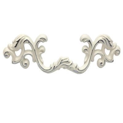 JCAKES 2 1/2" C-C Creamy White Distressed White Drawer Pull Gold Silver Dresser Handles Cabinet Pulls Knob Hardware 64 mm 2.5" Centers (Color : Silver)