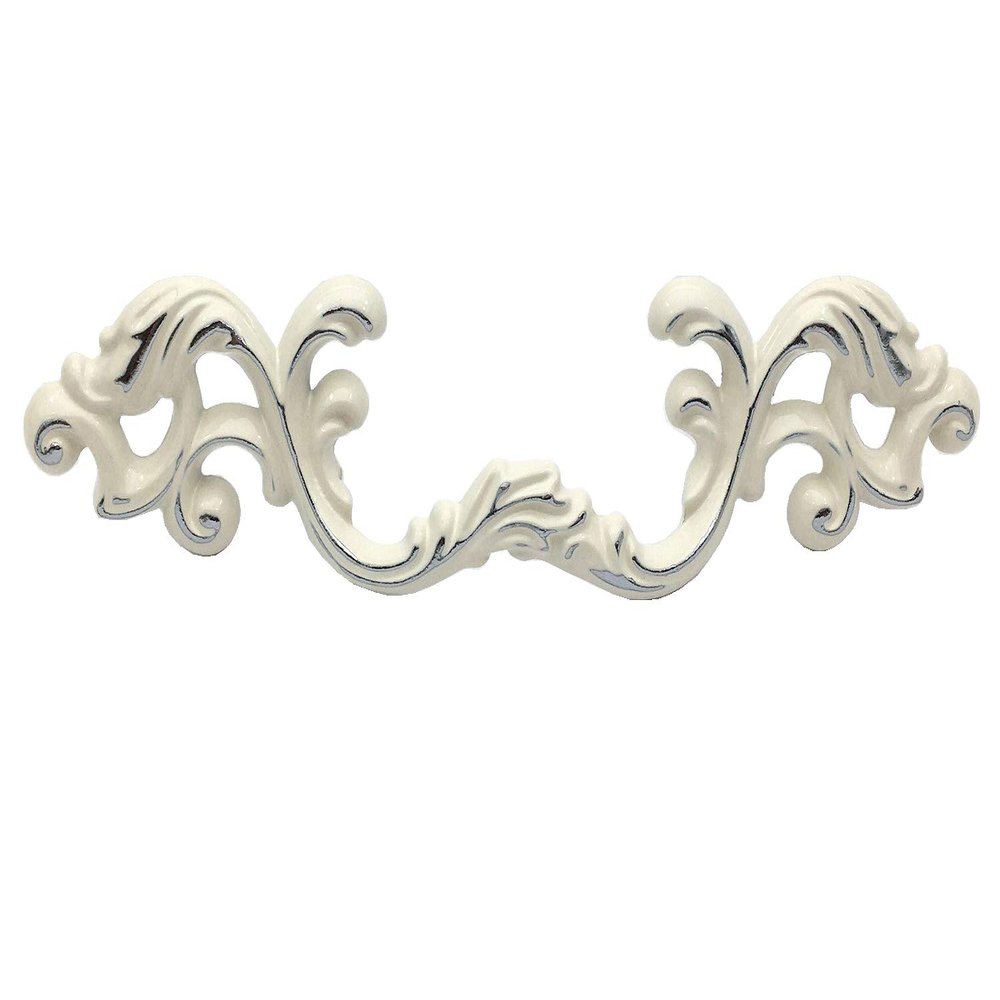 JCAKES 2 1/2" C-C Creamy White Distressed White Drawer Pull Gold Silver Dresser Handles Cabinet Pulls Knob Hardware 64 mm 2.5" Centers (Color : Silver)