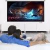 100" Motorized Projector Screen,Portable Projector Screen with Remote Control, 16:9 HD Electric Projection Screen for Indoor Outdoor Home Theater Office, Wall/Ceiling Mounted view 2