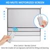100" Motorized Projector Screen,Portable Projector Screen with Remote Control, 16:9 HD Electric Projection Screen for Indoor Outdoor Home Theater Office, Wall/Ceiling Mounted view 4