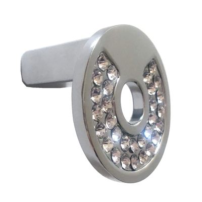 JCAKES Circle Crystal Knob Rhinestone Drawer Pull Polished Chrome Dresser Knob Pull Handles Cabinet Knob Door Knobs Hardware