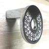 JCAKES Circle Crystal Knob Rhinestone Drawer Pull Polished Chrome Dresser Knob Pull Handles Cabinet Knob Door Knobs Hardware view 2