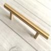 JCAKES 2.5" 3.75" C-C Brass Bar Handle Drawer Pulls Handles Dresser Pull Brass Cabinet Door Handle Knob Pull Solid 2 1/2" 3 3/4" 64 96 mm Centers (Size : L:5.8" (148 mm)/C-C:3.75" (96 mm)) view 2