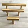 JCAKES 2.5" 3.75" C-C Brass Bar Handle Drawer Pulls Handles Dresser Pull Brass Cabinet Door Handle Knob Pull Solid 2 1/2" 3 3/4" 64 96 mm Centers (Size : L:5.8" (148 mm)/C-C:3.75" (96 mm)) view 3