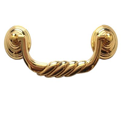 JCAKES 4 1/2" C-C Polished Gold Bail Drawer Pull Drop Swing Handles Dresser Pulls Cabinet Knob Hardware 114 mm 4.5" Centers (Size : C-C: 4.5" (114 mm))
