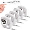 5 Pack Goknu P12 Label Maker Tape Compatible with Dymo Label Maker Refills LT-100H, 100T, 200B, Compatible with Phomemo P12, LT12, P12PRO F12 Label Printer, 12mm x 4m for Home Office, Black on White view 1