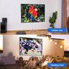 100" Projector Screen with Stand, Outdoor Indoor Projector Screen Portable, 4:3 4K HD Projection Screen,Easy Setup and Carrying, Wrinkle-Free, for Home Cinema, Backyard Party view 2