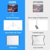 100" Projector Screen with Stand, Outdoor Indoor Projector Screen Portable, 4:3 4K HD Projection Screen,Easy Setup and Carrying, Wrinkle-Free, for Home Cinema, Backyard Party view 3