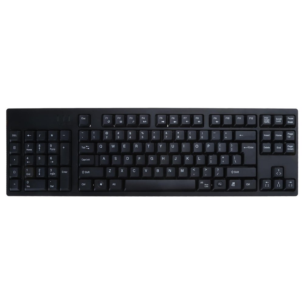 109Keys Left Handed Ergonomic Keyboard with Integrated Numeric Keypad and USB Hub Perfect for Business and Office Keyboard with USB Hub