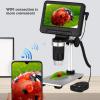 5-inch HD Display USB Microscope,Can Take Photos and Videos,1000X Magnification,Electron Microscope,90 Flip Screen,Metal Bracket,Repair Industrial Microscopes view 4