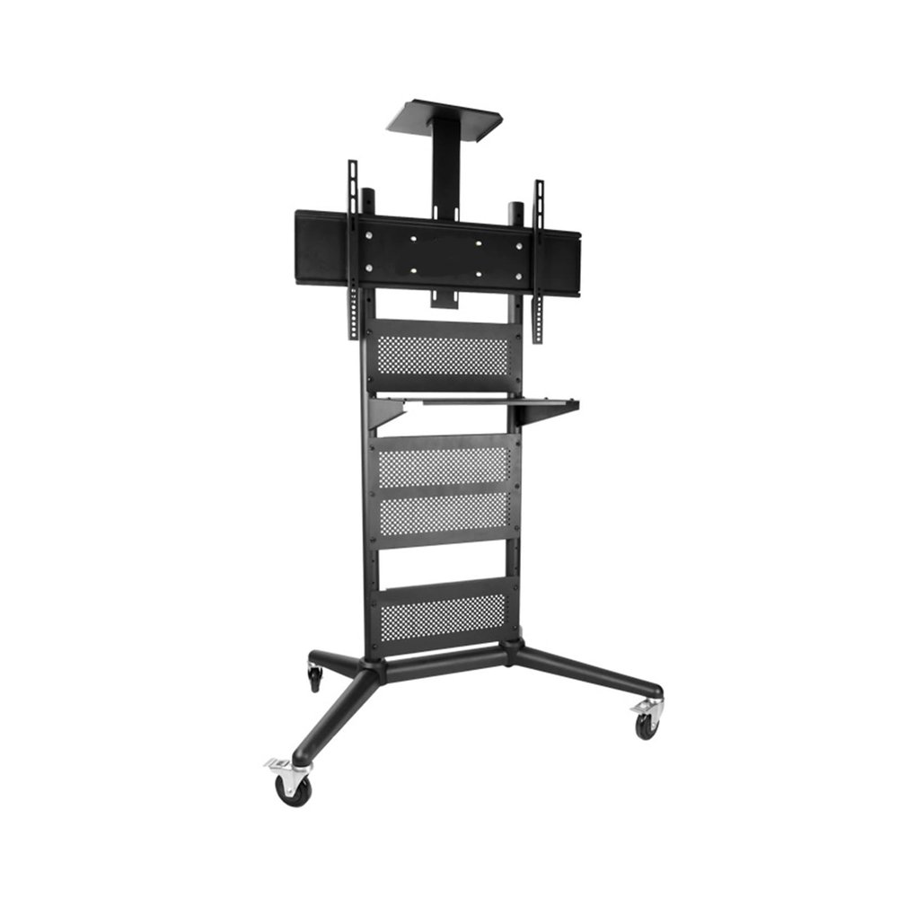 37-70 Inch LED LCD TV Cart Plasma Display TV Mount Trolley with AV and Camera Holder Loading 120kgs