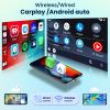 [6G+128G 8-Core] 10.1 Inch Double DIN Android 15 Car Stereo with Wireless CarPlay & Android Auto, HD Touchscreen Dash Kit with GPS WiFi FM/RDS BT5.0 32EQ DSP 59UI SWC Free Backup Camera view 3