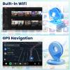 [6G+128G 8-Core] 10.1 Inch Double DIN Android 15 Car Stereo with Wireless CarPlay & Android Auto, HD Touchscreen Dash Kit with GPS WiFi FM/RDS BT5.0 32EQ DSP 59UI SWC Free Backup Camera view 4