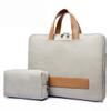 14 15 17 Inch Laptop Carrying Sleeve Case, for Men & Women, Waterproof Leather Laptop & Netbook Computer Briefcases (13-14 inches,Grey) view 1