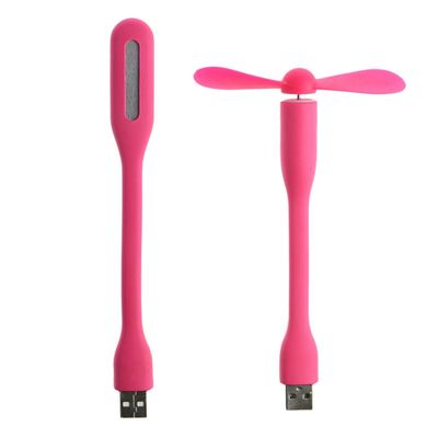 Mini USB Fan USB LED Light Flexible Bendable Cooling Fan With Lamps For Power Bank Notebook Computer Summer Gadget Plastic Fan And Light Set Novelty USB Fan And Light Computer Accessories Fan And USB