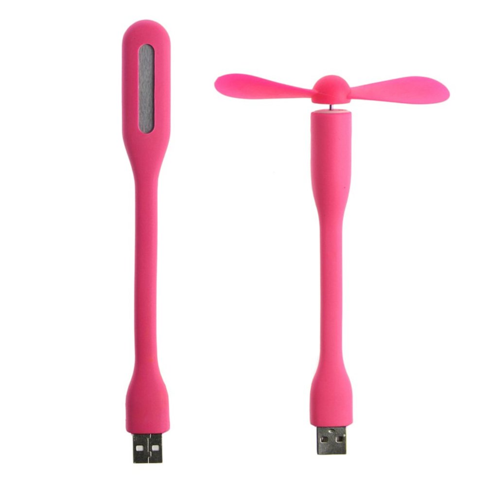 Mini USB Fan USB LED Light Flexible Bendable Cooling Fan With Lamps For Power Bank Notebook Computer Summer Gadget Plastic Fan And Light Set Novelty USB Fan And Light Computer Accessories Fan And USB