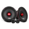 DS18 2X 6.5 Mid-Range Loudspeaker Red Aluminum Bullet 500W Max 250W RMS with 2X Piezo Super Micro Dome Tweeters - Premium Quality Audio Door Speakers for Car or Truck Stereo Sound System view 1