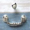 JCAKES 4.5" C-C Polished Gold Silver Bail Drawer Pull Drop Swing Handles Dresser Pulls Cabinet Knob Hardware 114 mm 4 1/2" Centers (Color : Polished Silver, Size : Round Knob) view 3