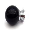 JCAKES Blue Glass Knob Drawer Pull Chrome Polished Cabinet Knobs Dresser Pulls Handle Kitchen Door Knob Hardware Diameter 1.2 (Color : Black) view 3