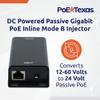 PoE Texas 24V Passive PoE Injector, DC-Powered Gigabit, 30W view 2