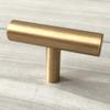 JCAKES Brass Knob T Shaped Drawer Pull Dresser Knob Pull Handles Cabinet Knob Door Knobs Hardware view 2