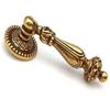 JCAKES 2.5" 3.75" C-C Cabinet Pull Handle Knob Drop Pull Antique Gold Brass Dresser Knob Drawer Handle Dresser Pulls Kitchen Door Handles Hardware 64 96 mm Centers (Size : L:3.3" (86 mm)) view 1