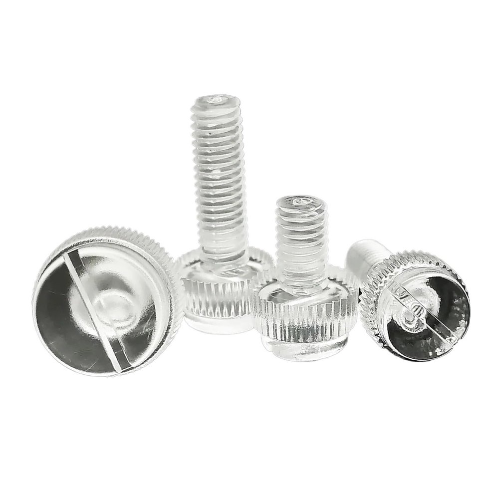 10pcs M3 to M8 Acrylic Clear Transparent Adjust Thumbscrew Hand Tighten Thumb Screw Bolt for PC Computer Case Power Supply PCI(10mm,M6)