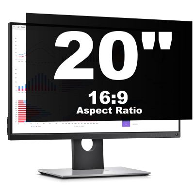 20 Inch Computer Privacy Screen Protector for HP Dell Acer Samsung LG and More, Removable Security Shield Filter for 16:9 Aspect Ratio Monitor Like ViewSonic Sceptre AOC Koorui and More
