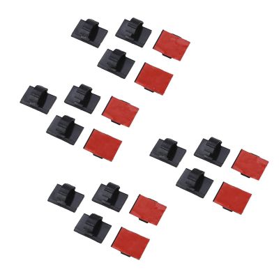 20Pcs Adhesive Cable Clips, Cable Ties Wire Clips Organizer Sticky Desk Management for Office Home Car Tables