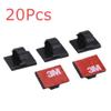 20Pcs Adhesive Cable Clips, Cable Ties Wire Clips Organizer Sticky Desk Management for Office Home Car Tables view 3