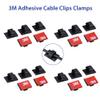 20Pcs Adhesive Cable Clips, Cable Ties Wire Clips Organizer Sticky Desk Management for Office Home Car Tables view 4