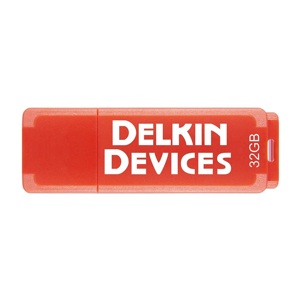 Delkin Devices 3.0 32GB USB Flash Drive Plug & Play, Ultra-Fast Data Transfer, Up to 60MB/s Read